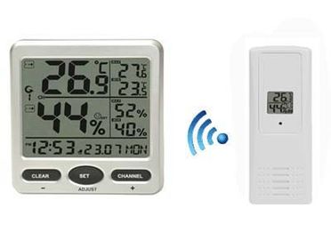 Ασύρματο ρολόι θερμο-υγρομέτρων in/outdoor