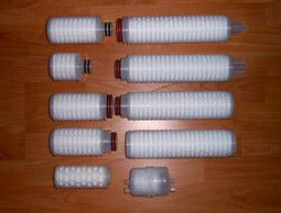 μικρή πτυχωμένη κασέτα φίλτρων 70mm/0.65 μικρά κατάλληλη για τη μικρή batch και την κρίσιμη διήθηση υγρού/αερίου